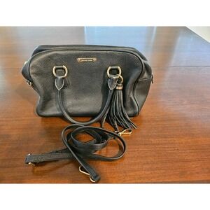 Michael Kors Pebble Leather‎ Handbag Purse W Tassel Black